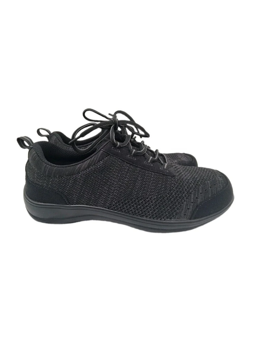 Orthofeet Shoes Women's 11 D Black Low Top Lace Up Casual Comfort Walking